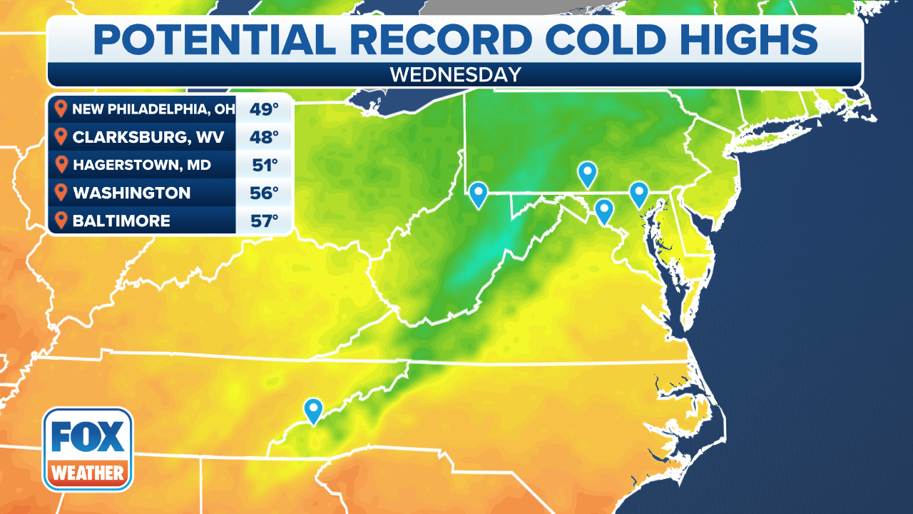 Coldest air of season sweeps across eastern US, spreading freeze alerts